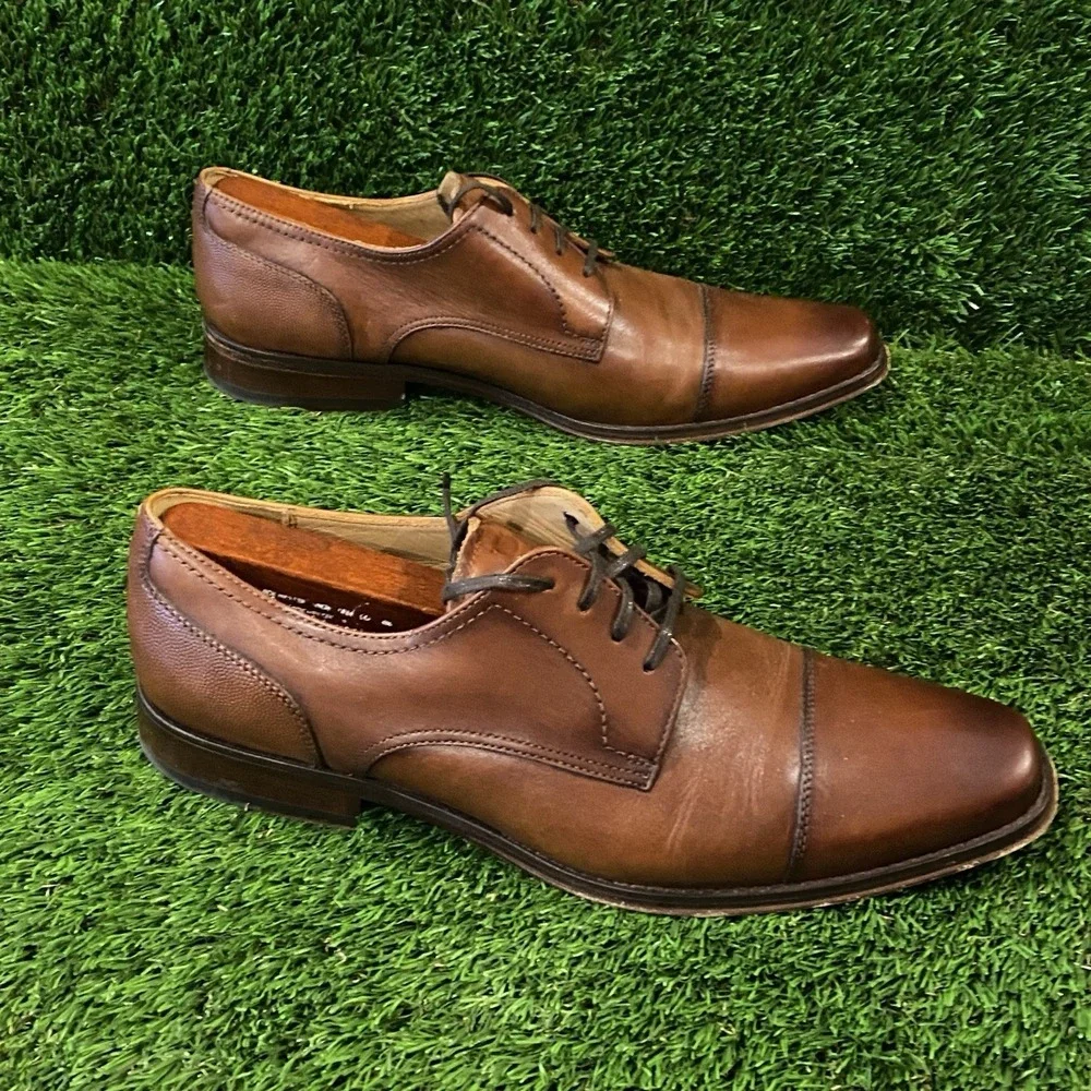 Florsheim Men's 12178 Cap Toe Derby – Leather Sole –‎ Size 9M Oxford Lace Up
